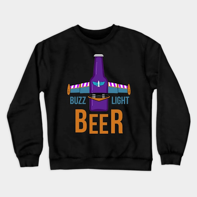 BUZZ LIGHT BEER Crewneck Sweatshirt by Aleksander37